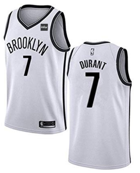 Men's Brooklyn Nets #7 Kevin Durant White NBA Stitched Jersey